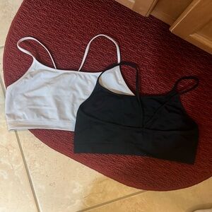 SOLD-Black and White Size Medium seamless racer back intimate wear